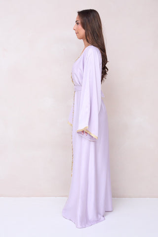 Pearl Kaftan Dress - Purple