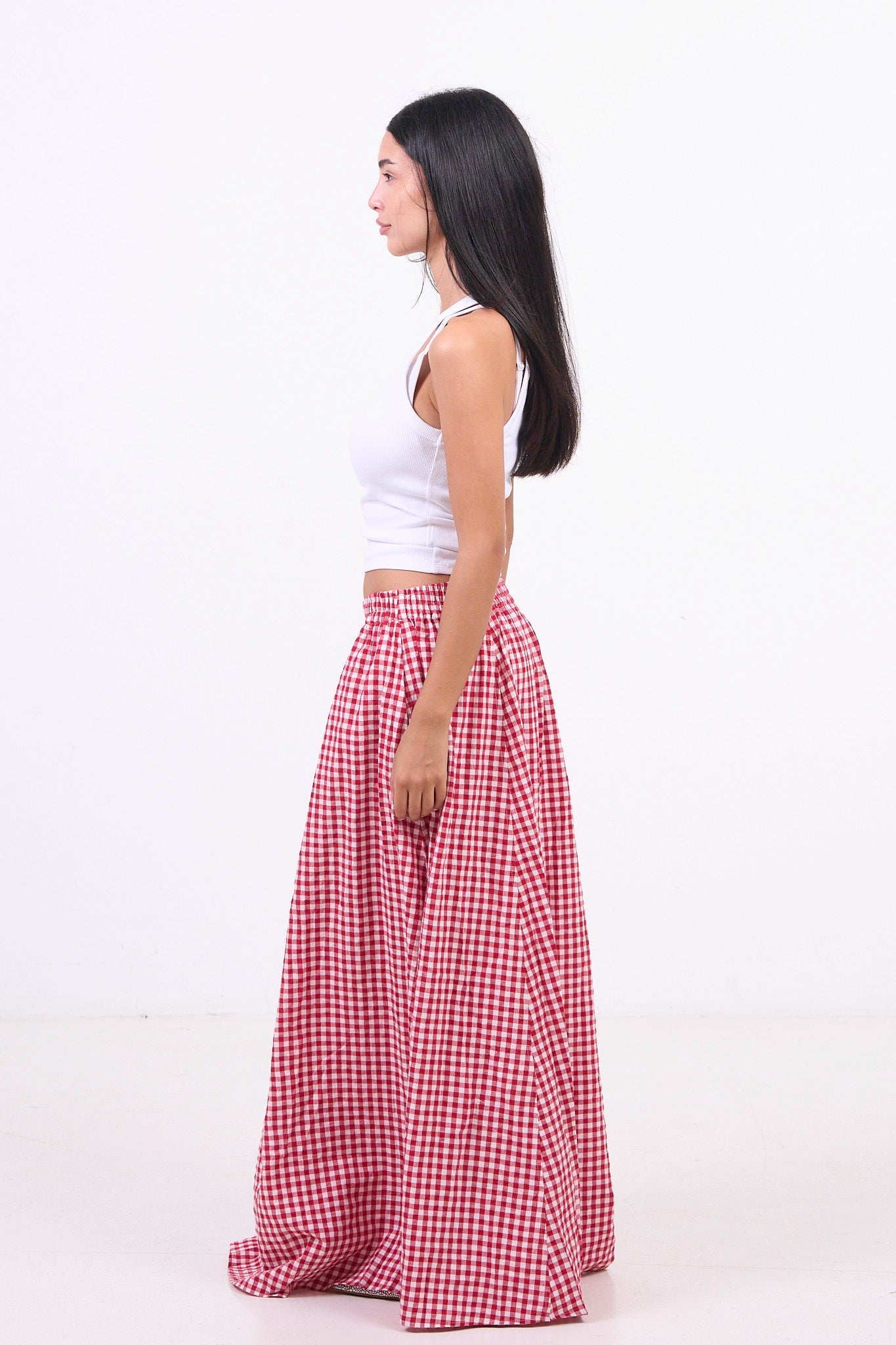 Picnic Check Skirt - Red