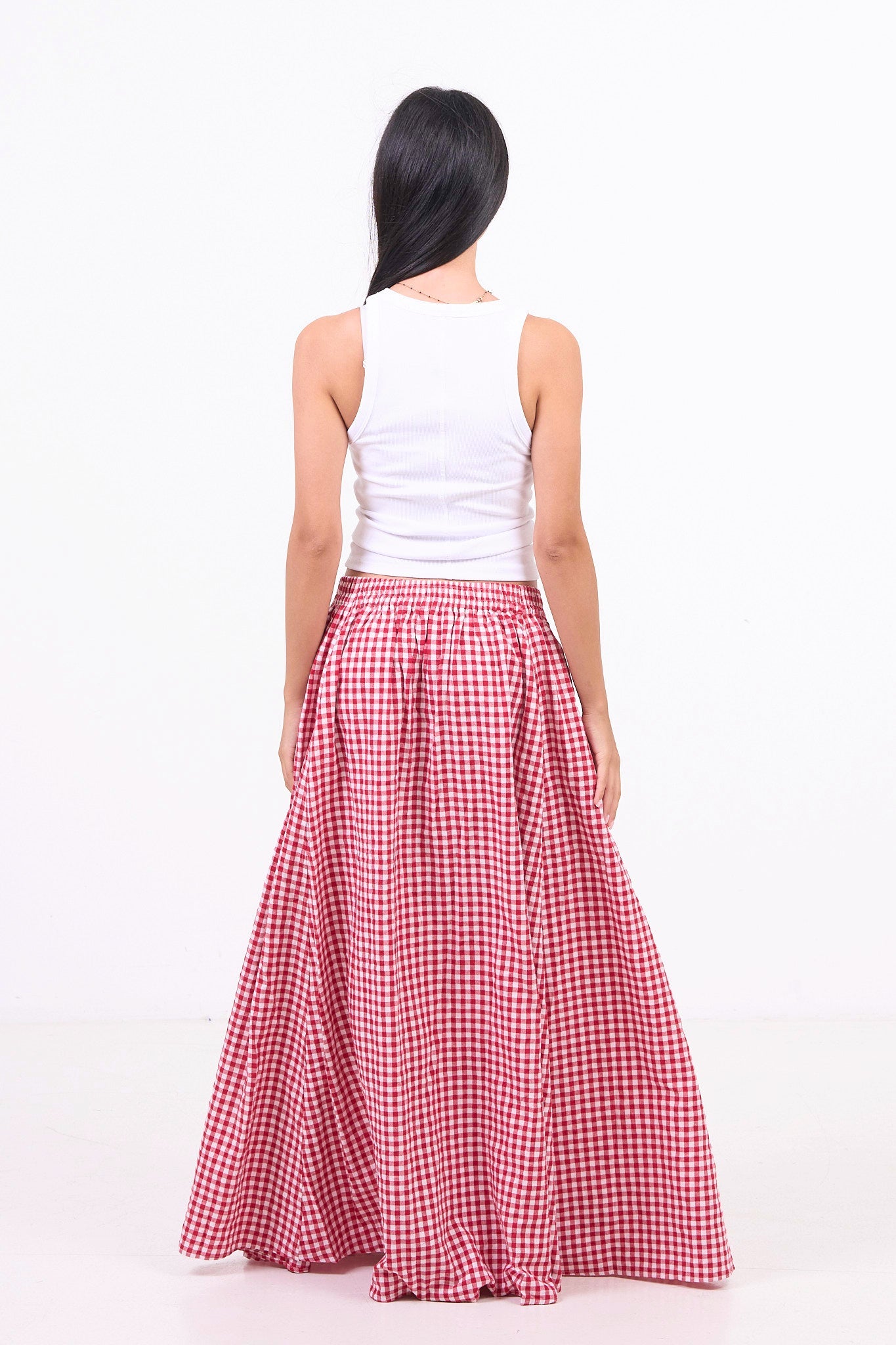 Picnic Check Skirt - Red