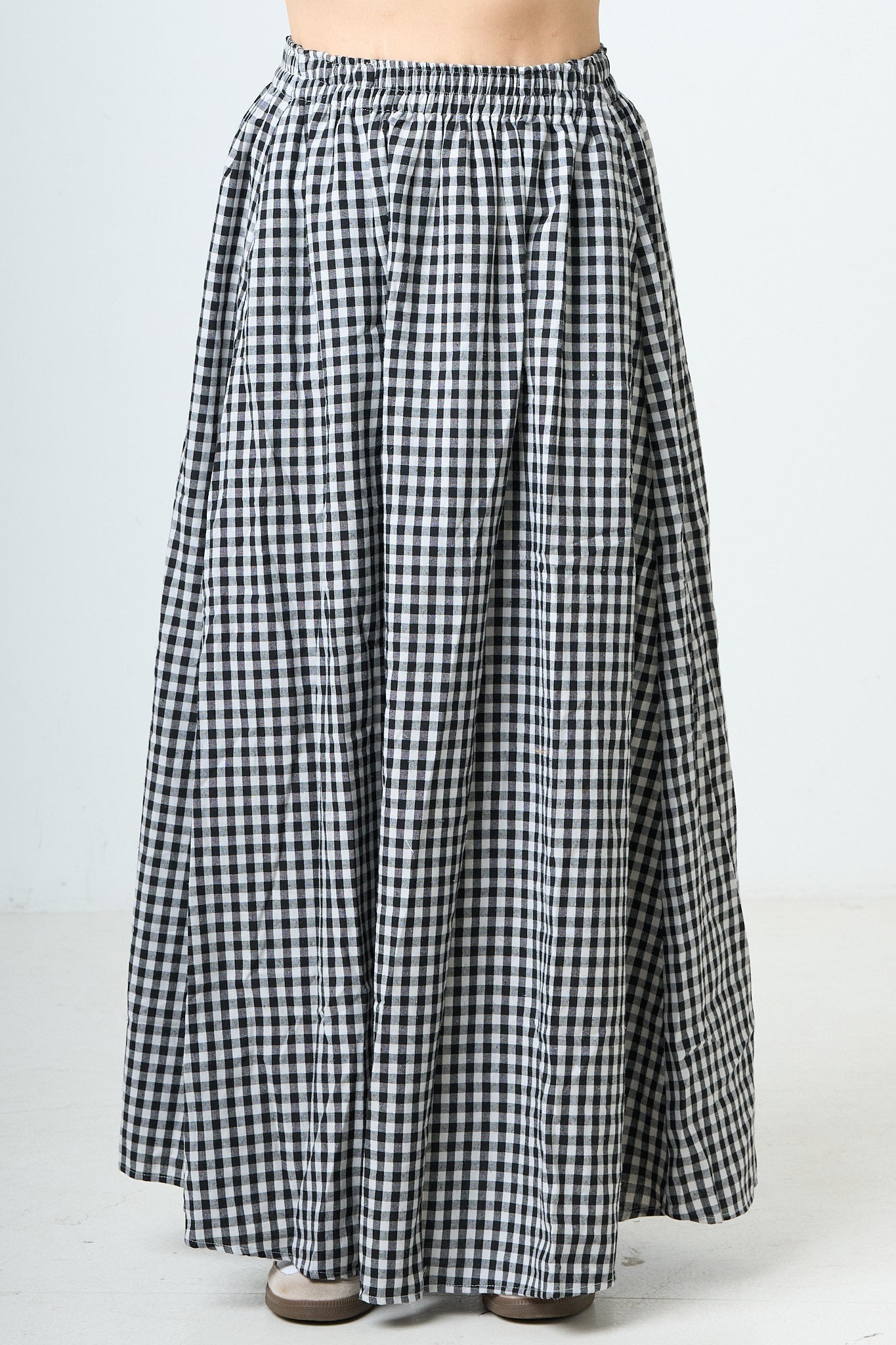 Plaid Maxi Skirt - Black