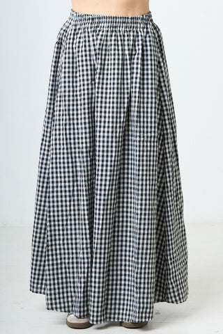 Plaid Maxi Skirt - Black