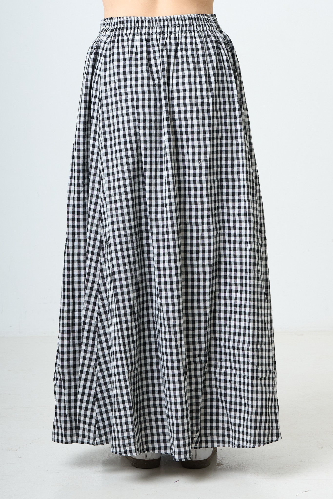 Plaid Maxi Skirt - Black