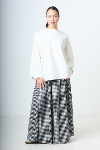 Plaid Maxi Skirt - Black