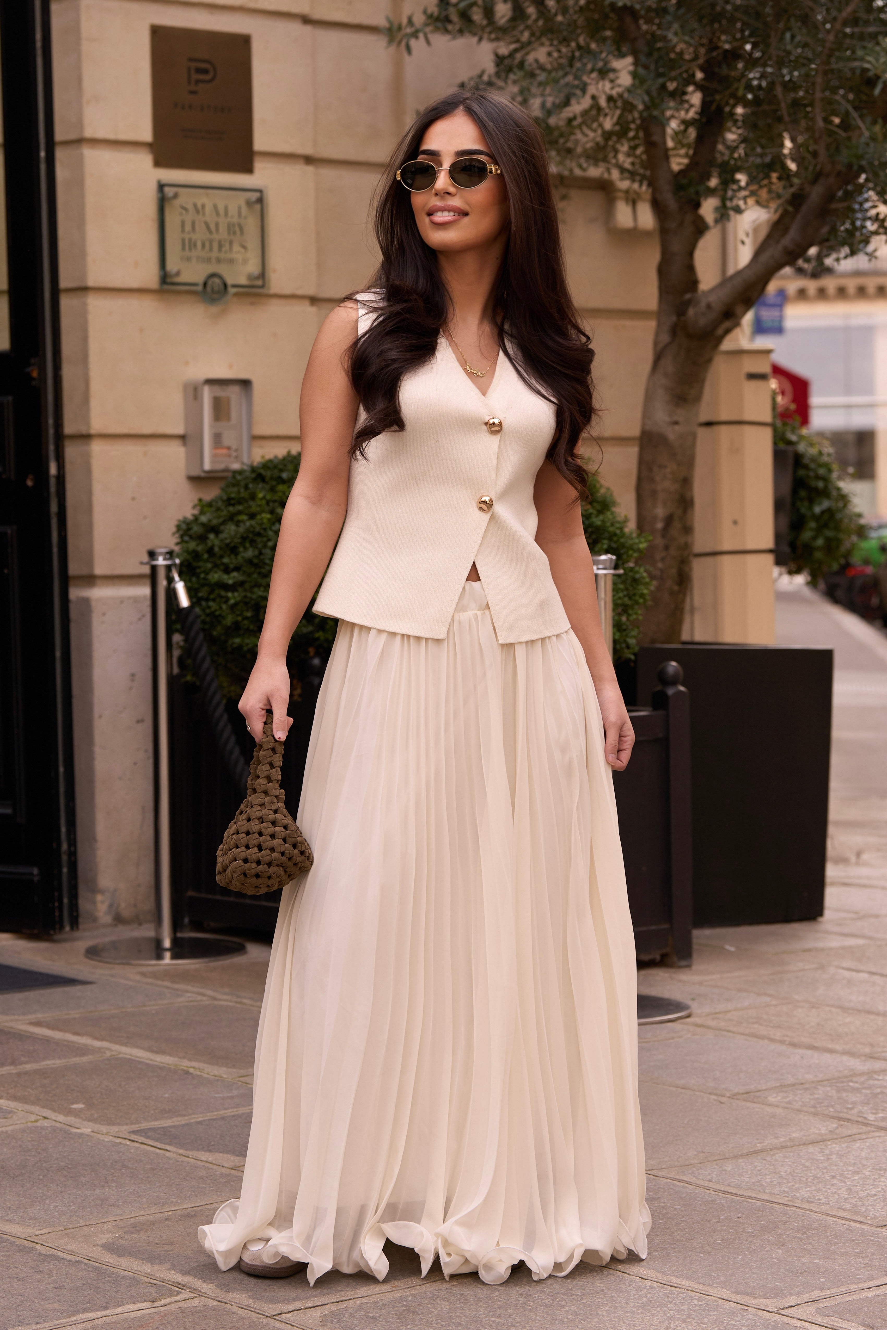 Plisse Skirt - White