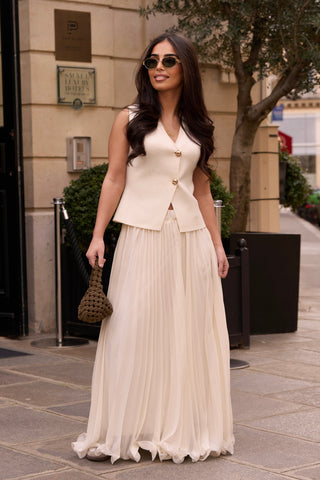 Plisse Skirt - White