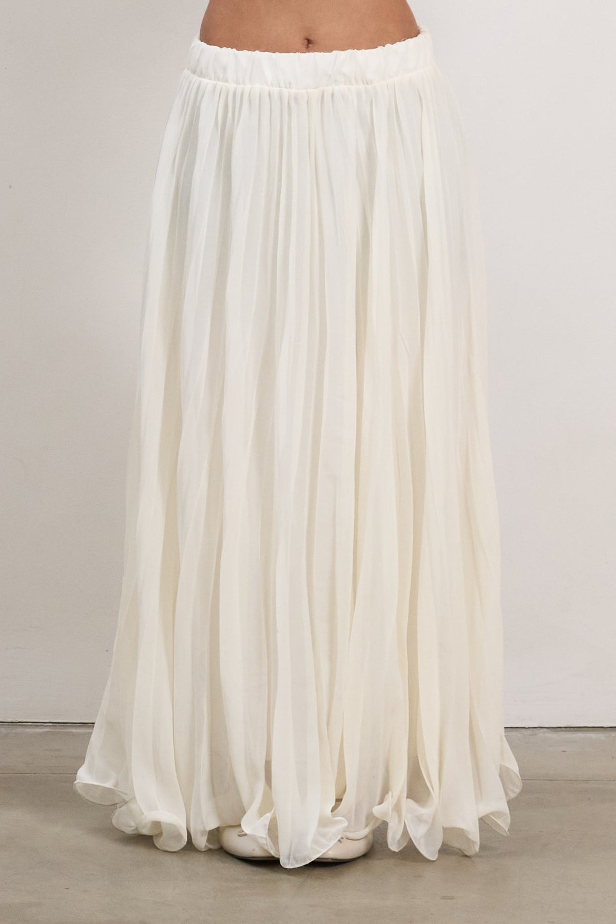 Plisse Skirt - White