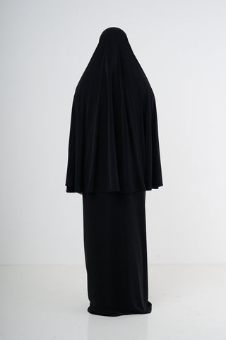 Premium Jersey Khimaar - Black