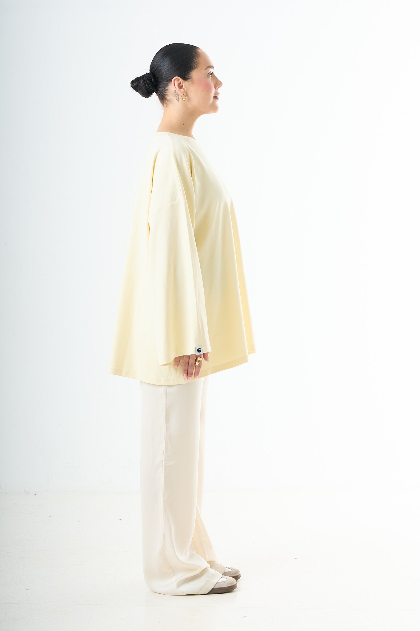 Premium Oversized Long Sleeve - Butter Yellow