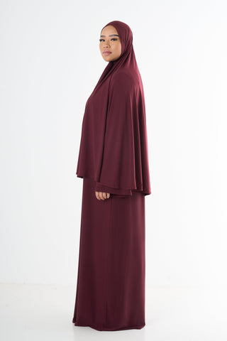 Premium Jersey Khimaar - Bordeaux