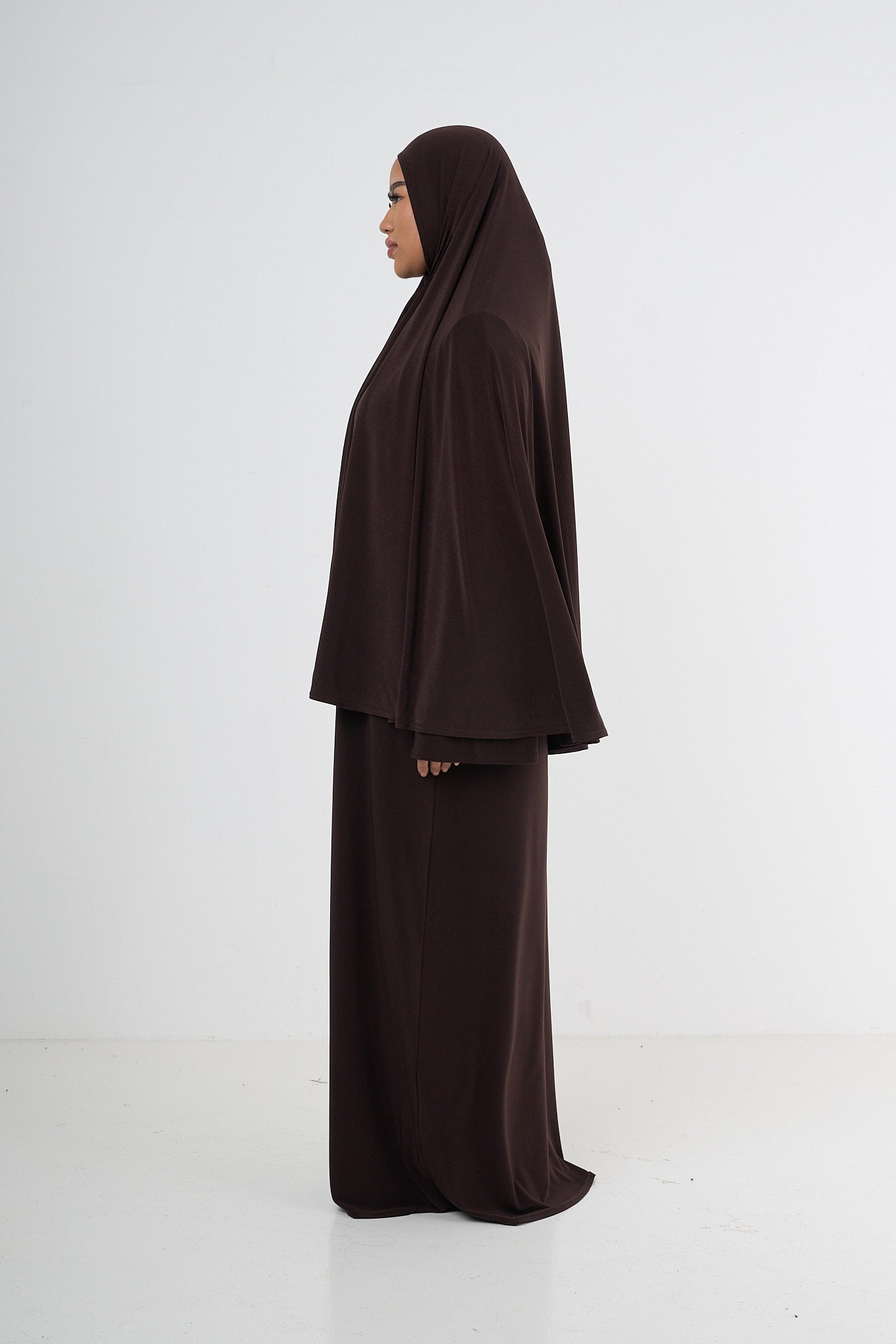 Premium Jersey Khimaar - Brown