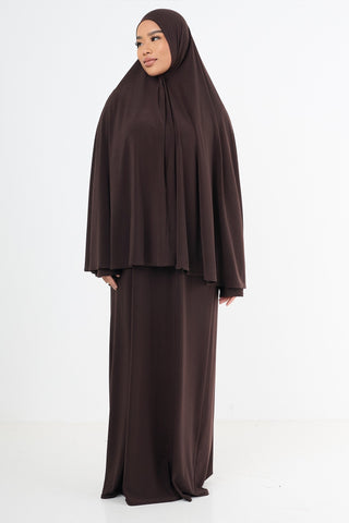 Premium Jersey Khimaar - Brown