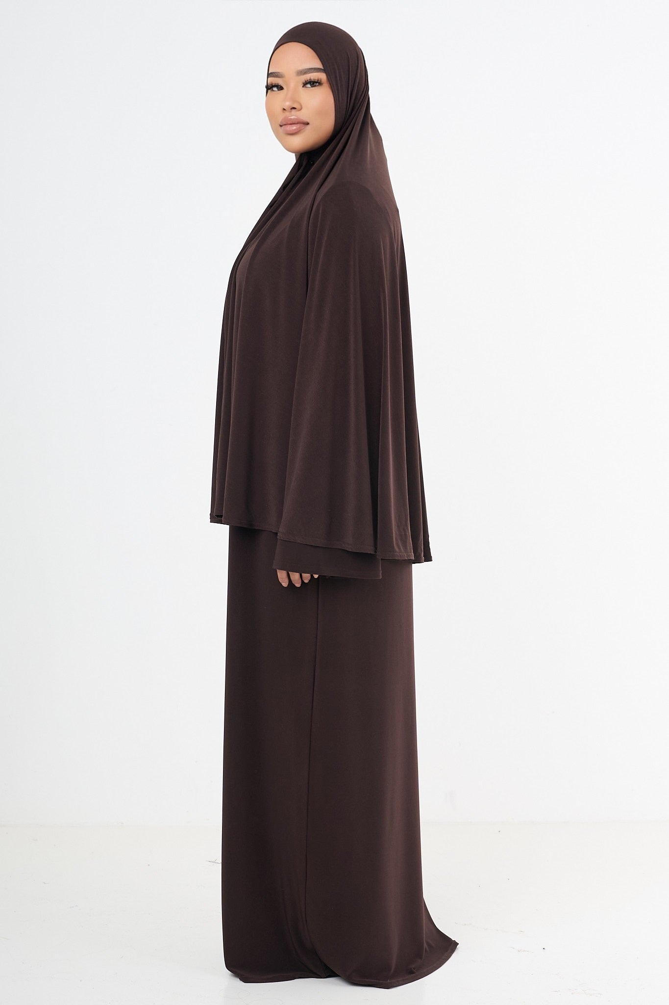 Premium Jersey Khimaar - Brown
