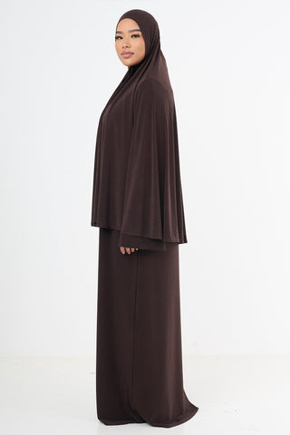Premium Jersey Khimaar - Brown