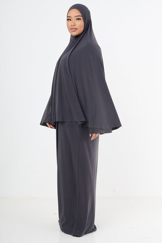 Premium Jersey Khimaar - Dark Grey