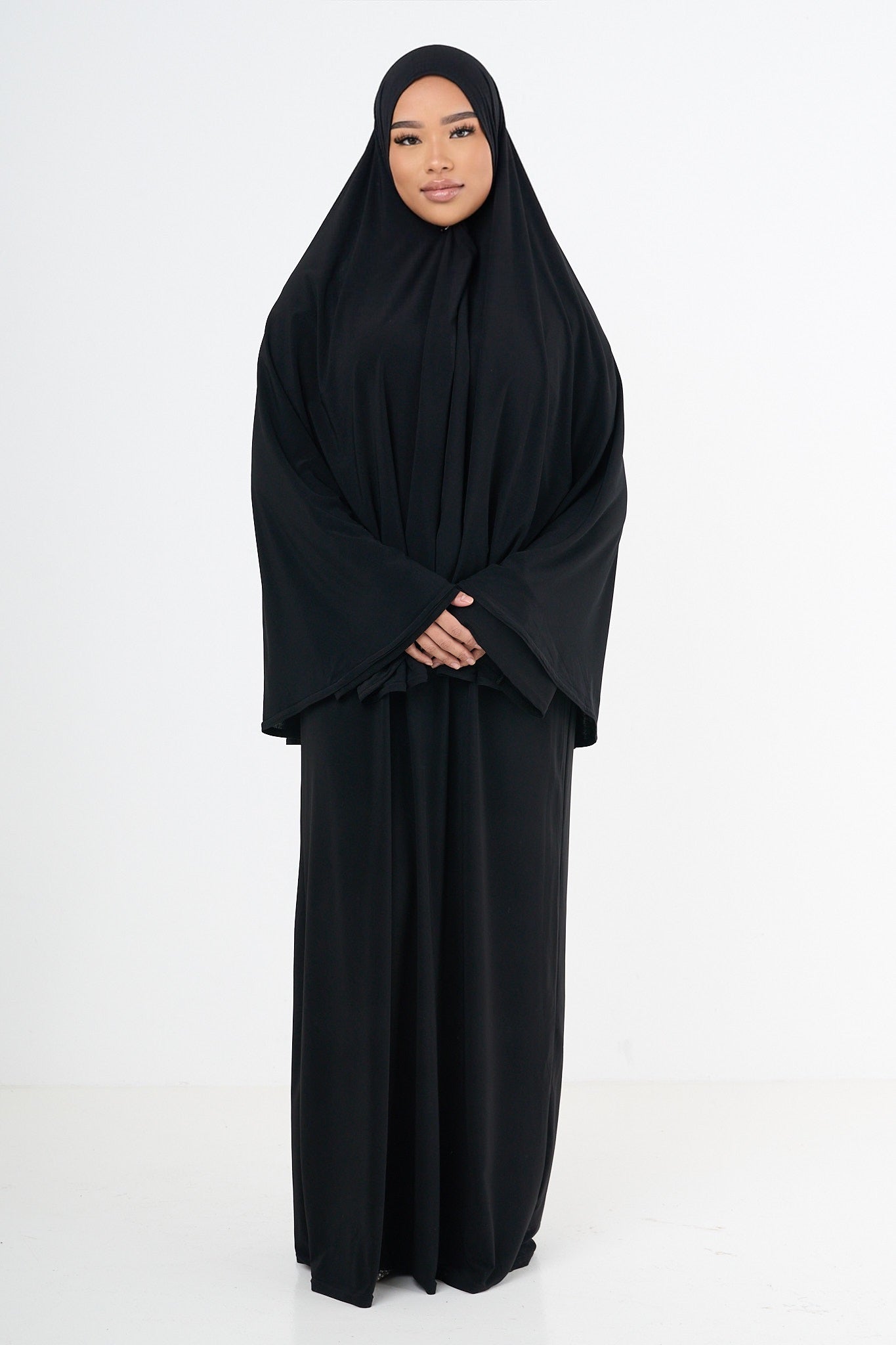 Premium Jersey Khimaar - Black