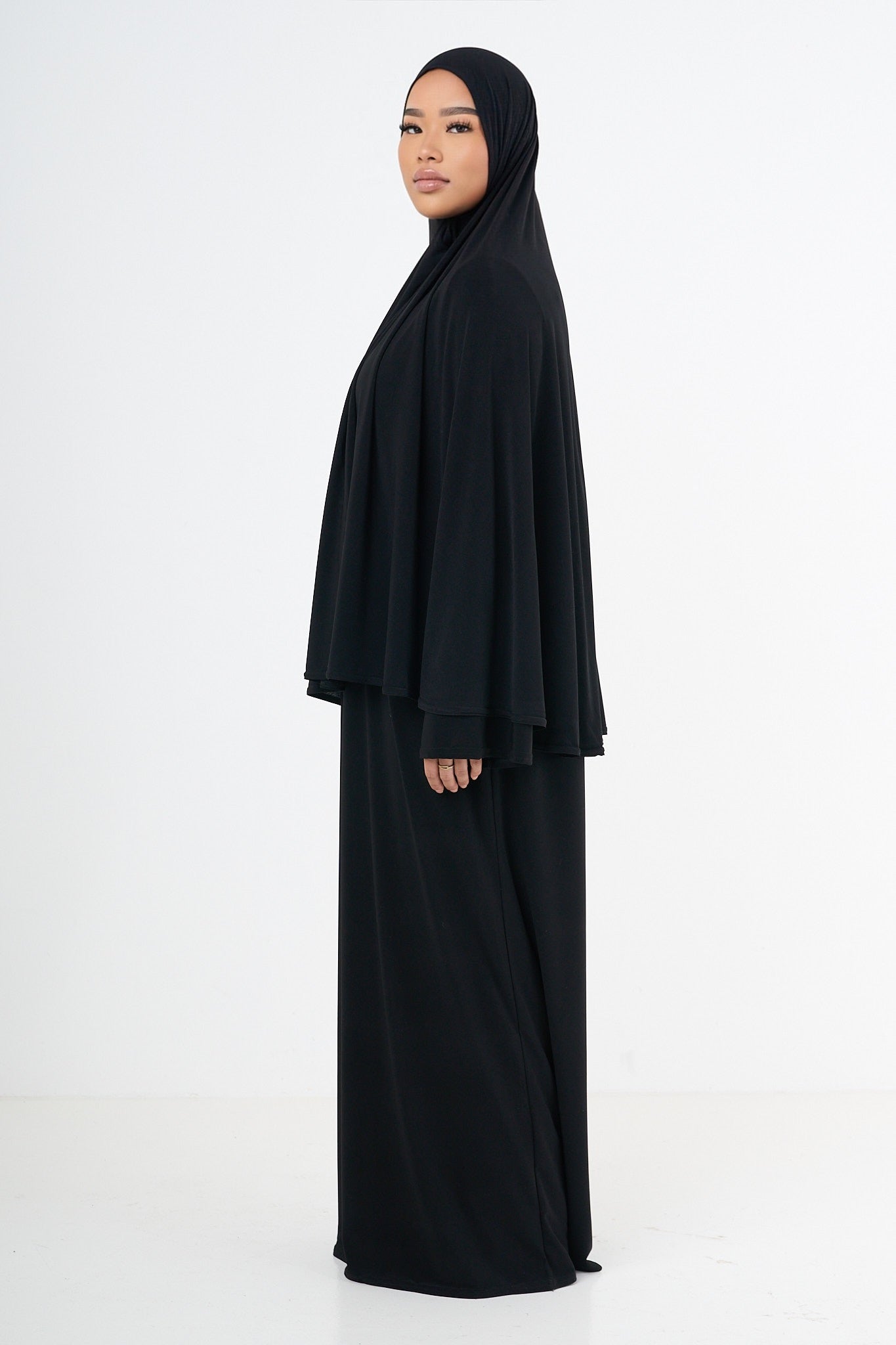 Premium Jersey Khimaar - Black