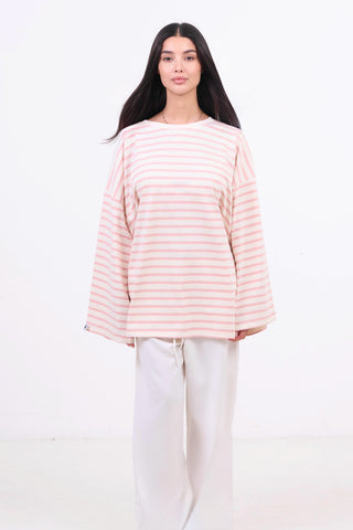 Premium Longsleeve Striped - Pink