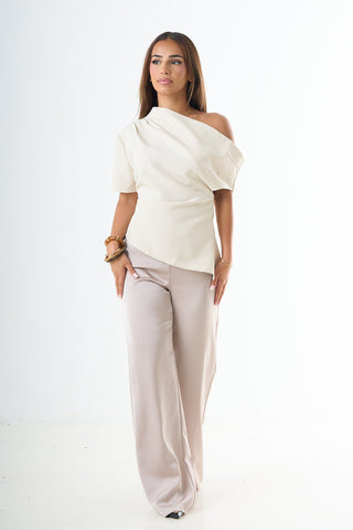 Silky pants - Taupe
