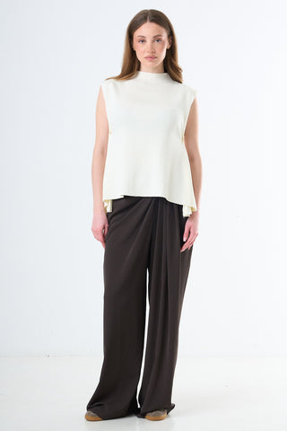 Sleeveless Knit Top - Cream
