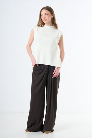 Sleeveless Knit Top - Cream