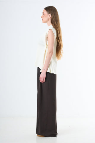 Sleeveless Knit Top - Cream