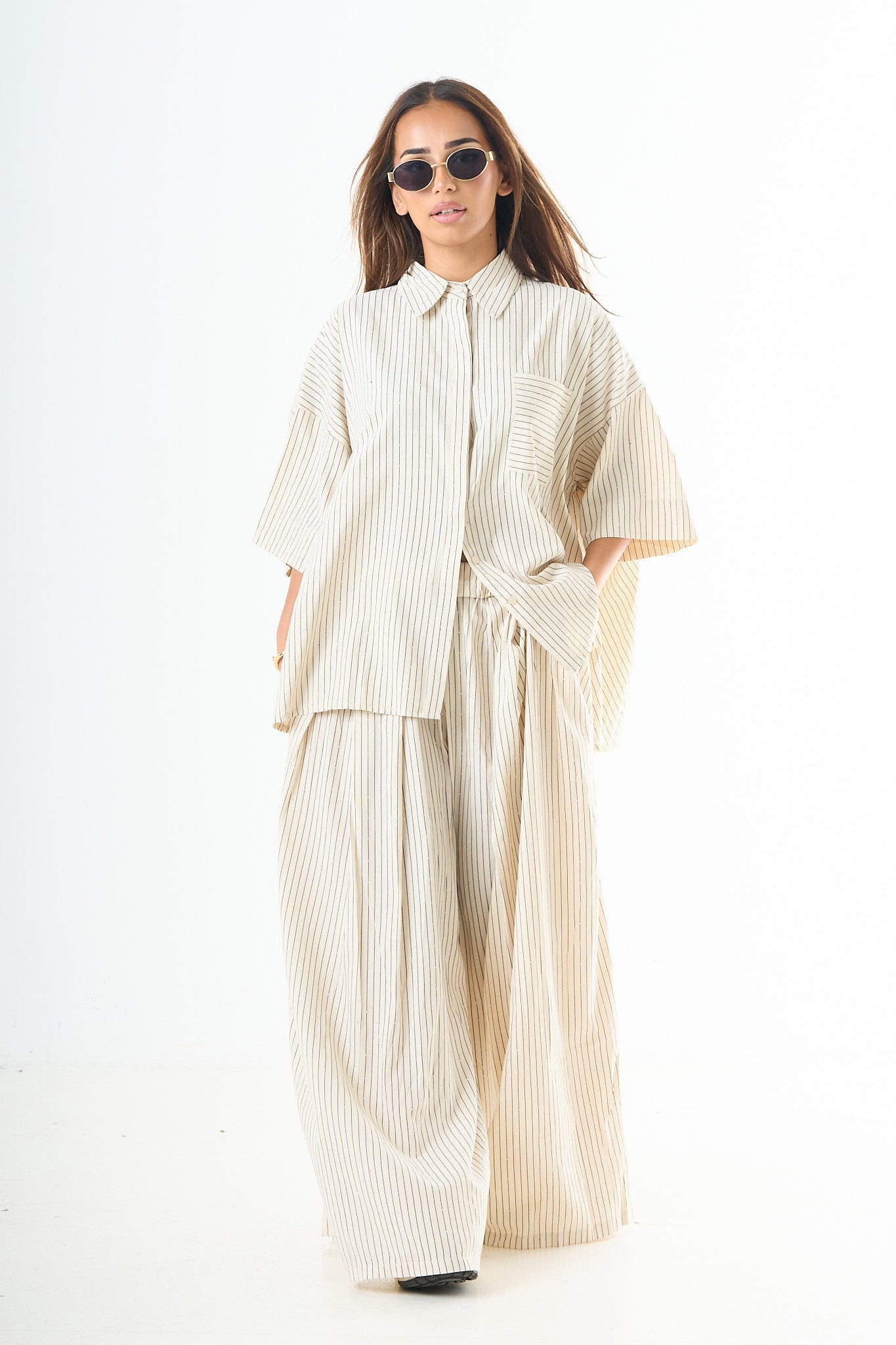 Sparkle Oversized Set - Cream