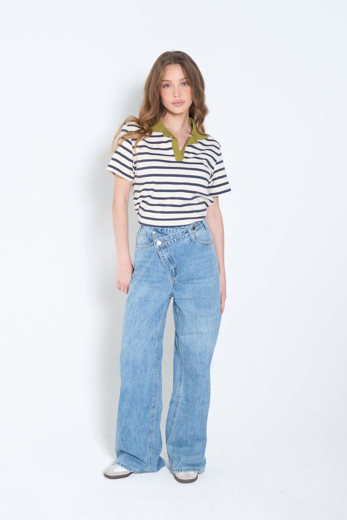 Striped Polo Top