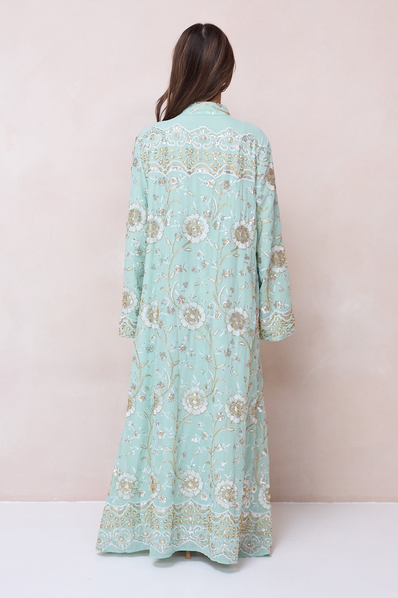 Sultana Gold Abaya - Green