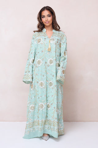 Sultana Gold Abaya - Green