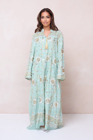 Sultana Gold Abaya - Green