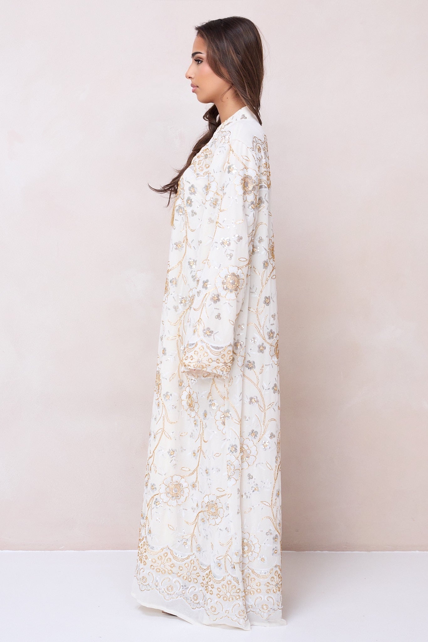 Sultana Gold Abaya - Beige