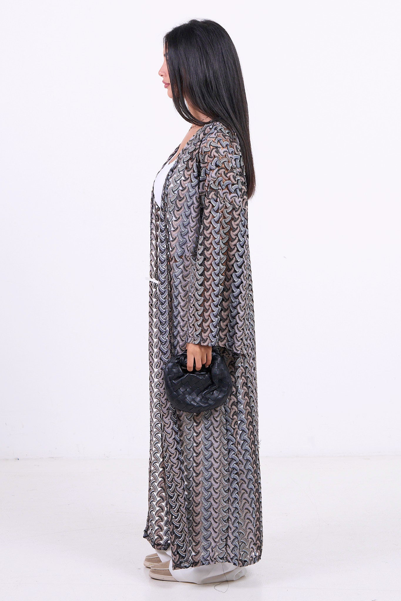 Summer Wave Kimono - Black
