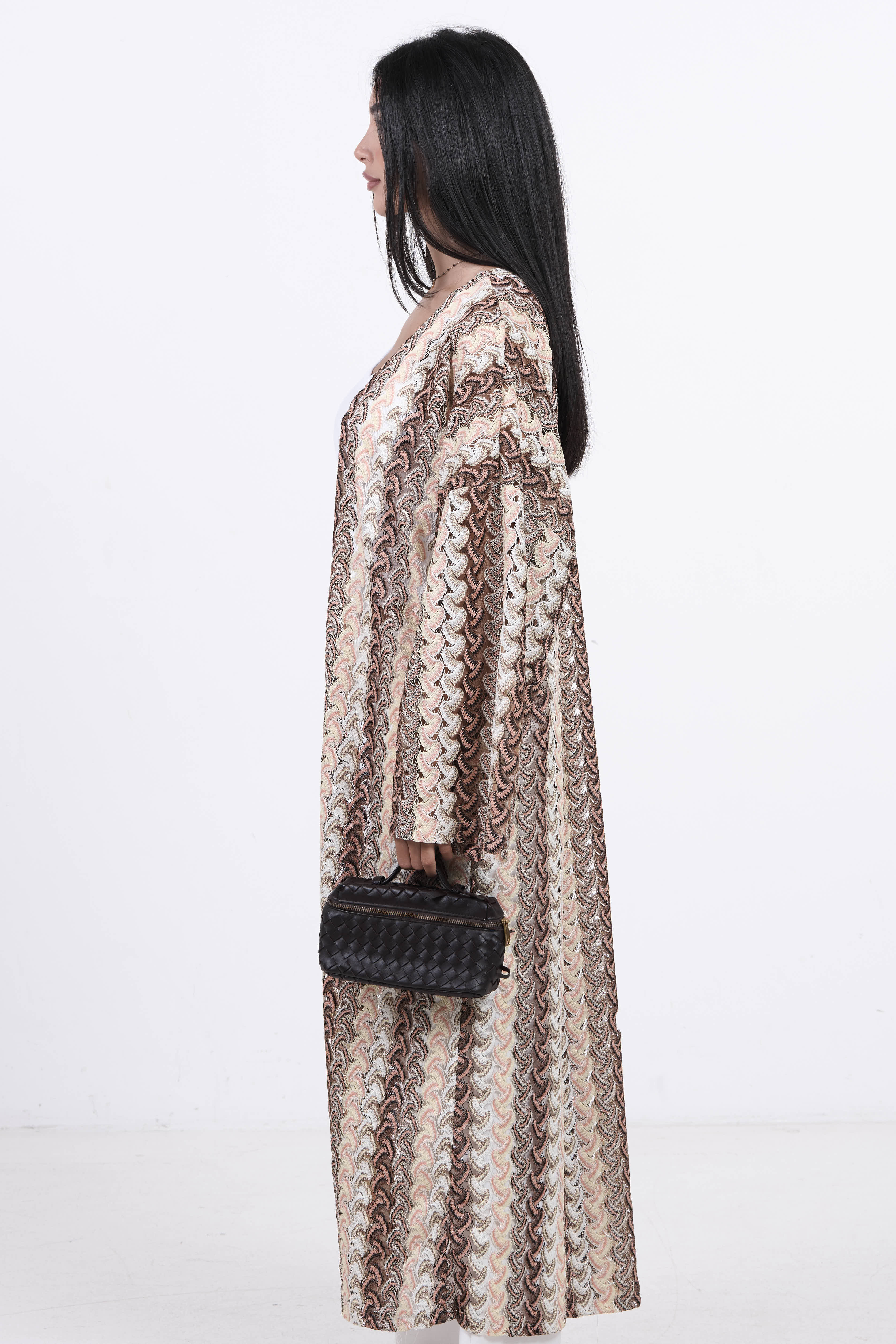 Summer Wave Kimono - Brown