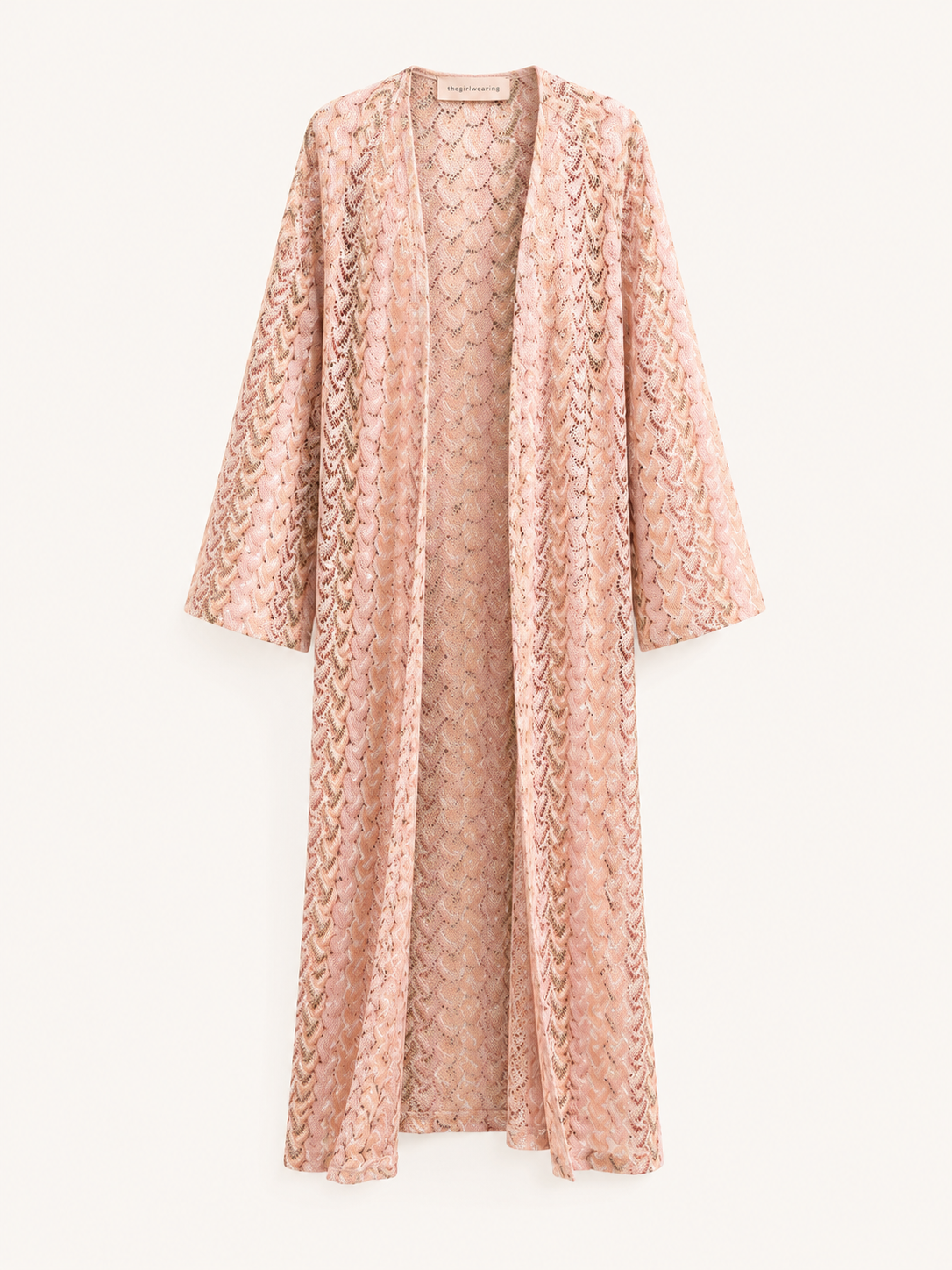 Summer Wave Kimono - Light Pink