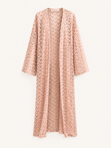 Summer Wave Kimono - Light Pink