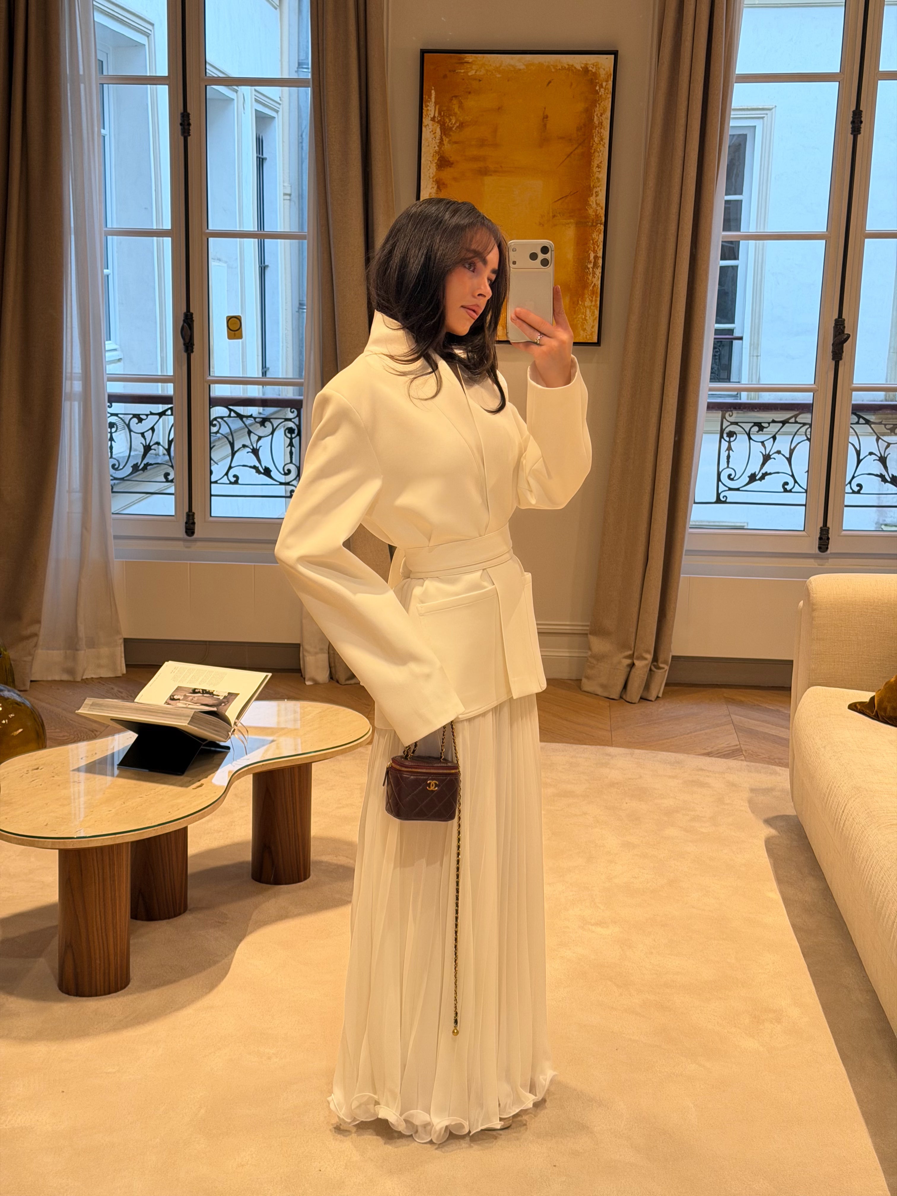 Wrapped Premium Blazer - White