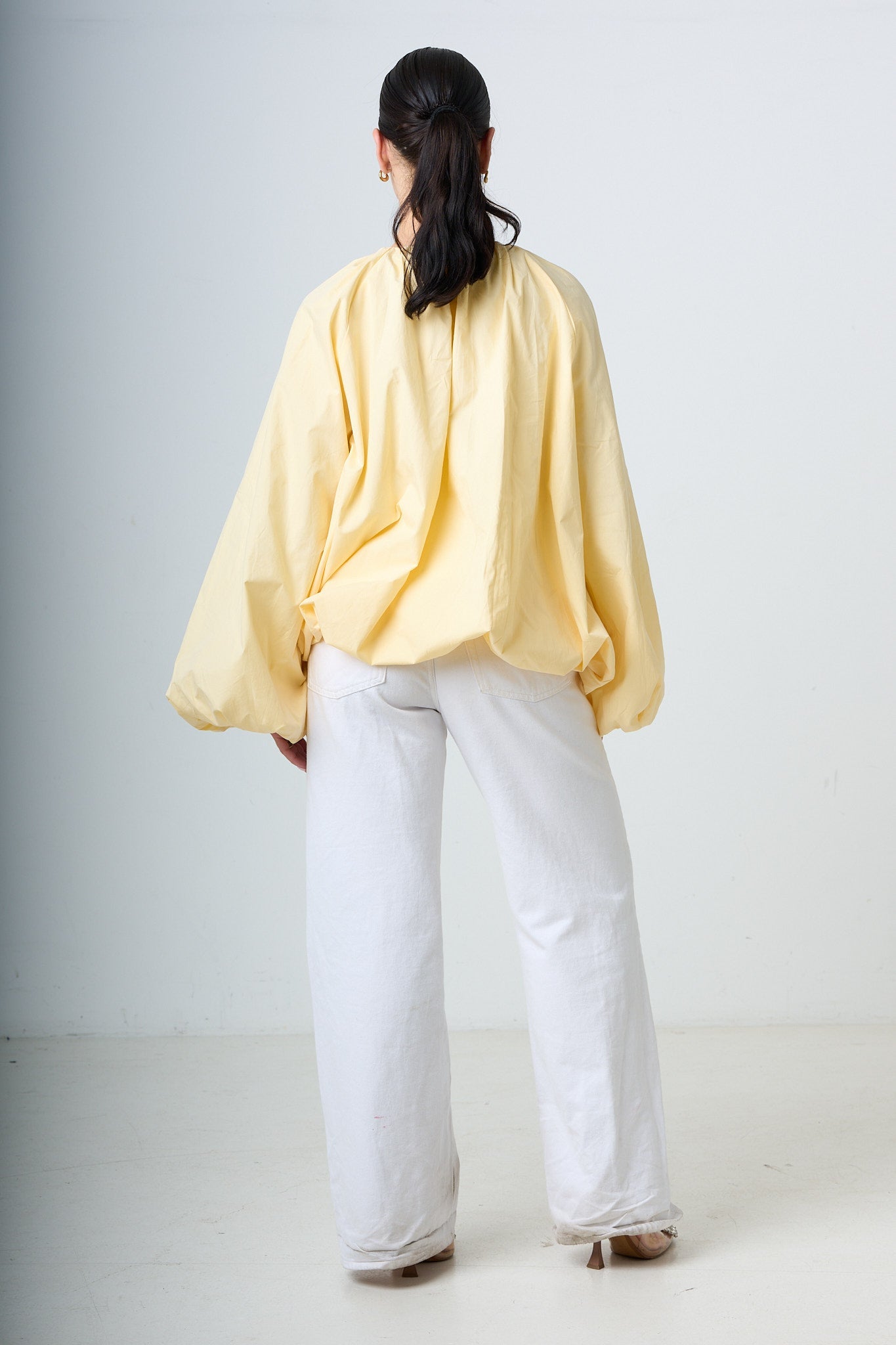 Blouse With Balloonsleeves - Yellow