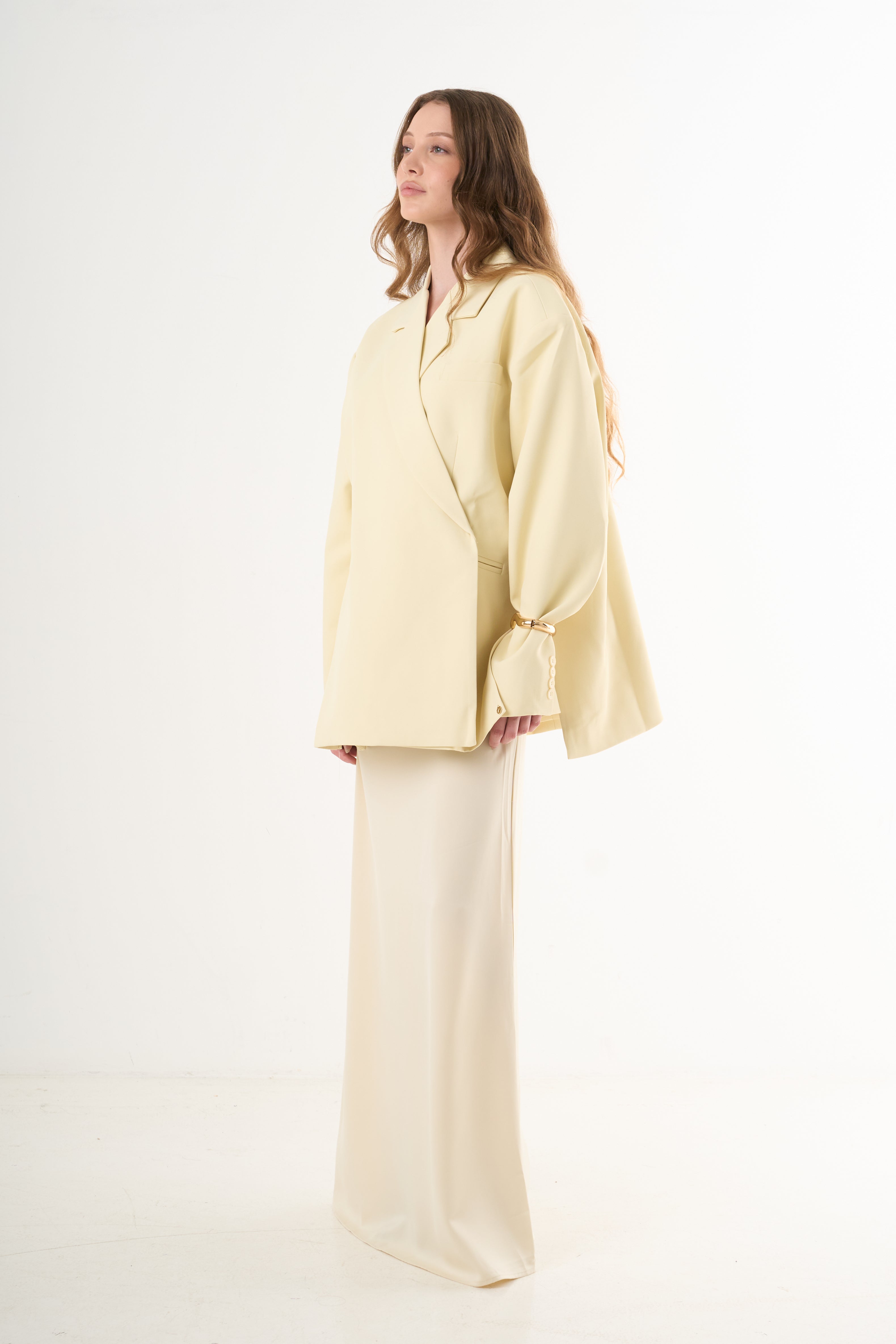 Boxy Oversized Blazer - Butter Yellow