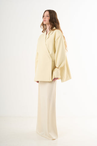 Boxy Oversized Blazer - Butter Yellow