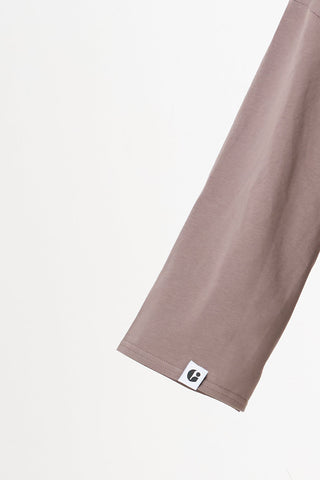 Oversized Long-sleeved T-shirt - Taupe